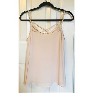 Forever 21 Blush Contemporary Beaded Blouse